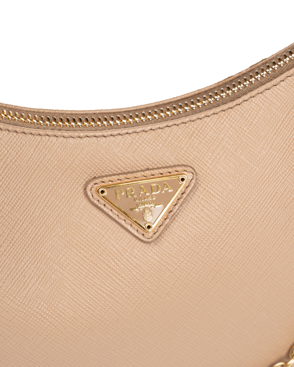 Prada Re Edition 2005 Cameo Beige saffiano leather bag thumbnail