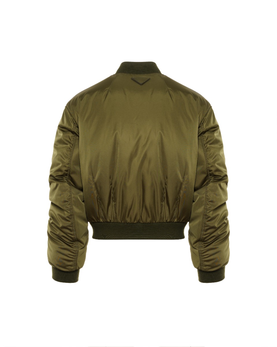 Prada Re-Nylon cropped down bomber jacket thumbnail