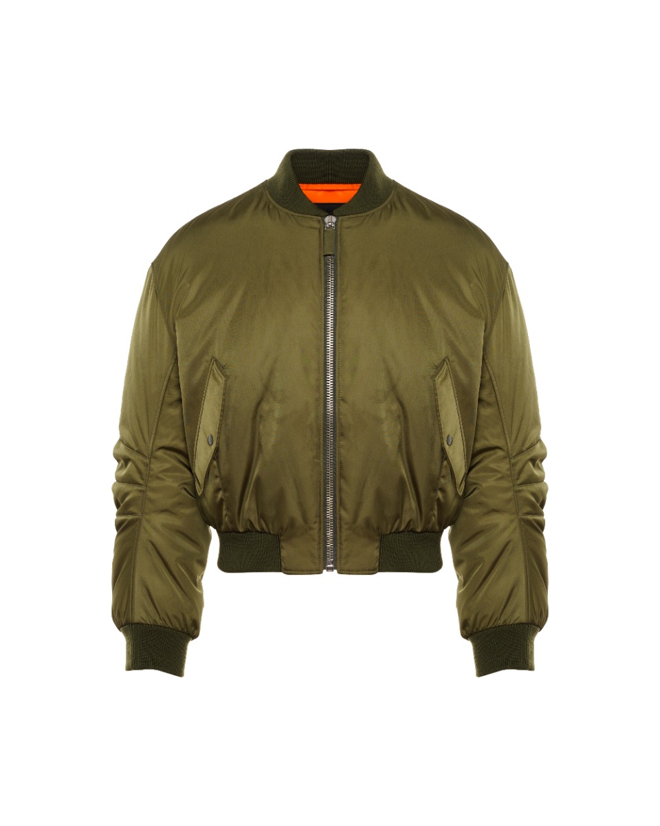 Prada Re-Nylon cropped down bomber jacket thumbnail