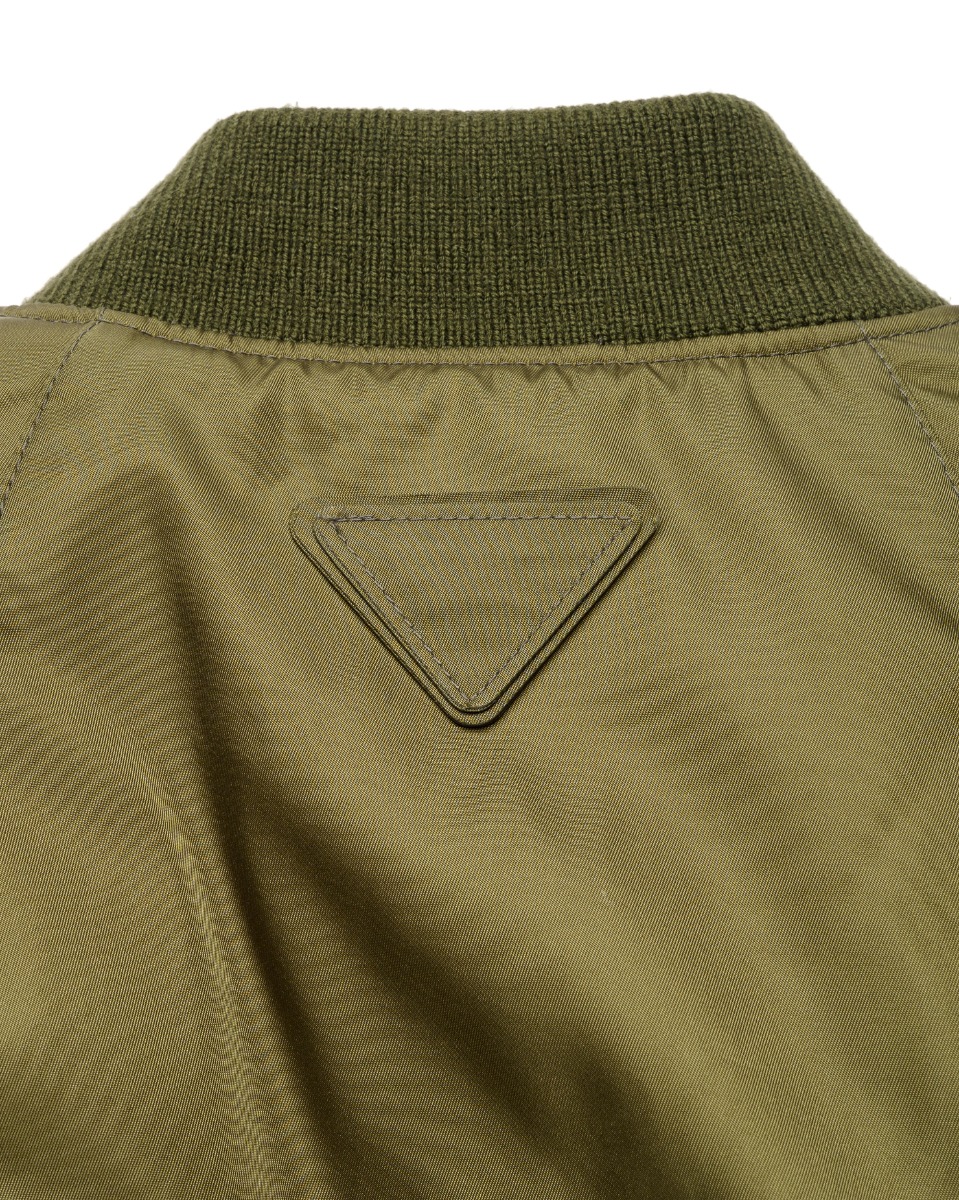 Prada Re-Nylon cropped down bomber jacket thumbnail