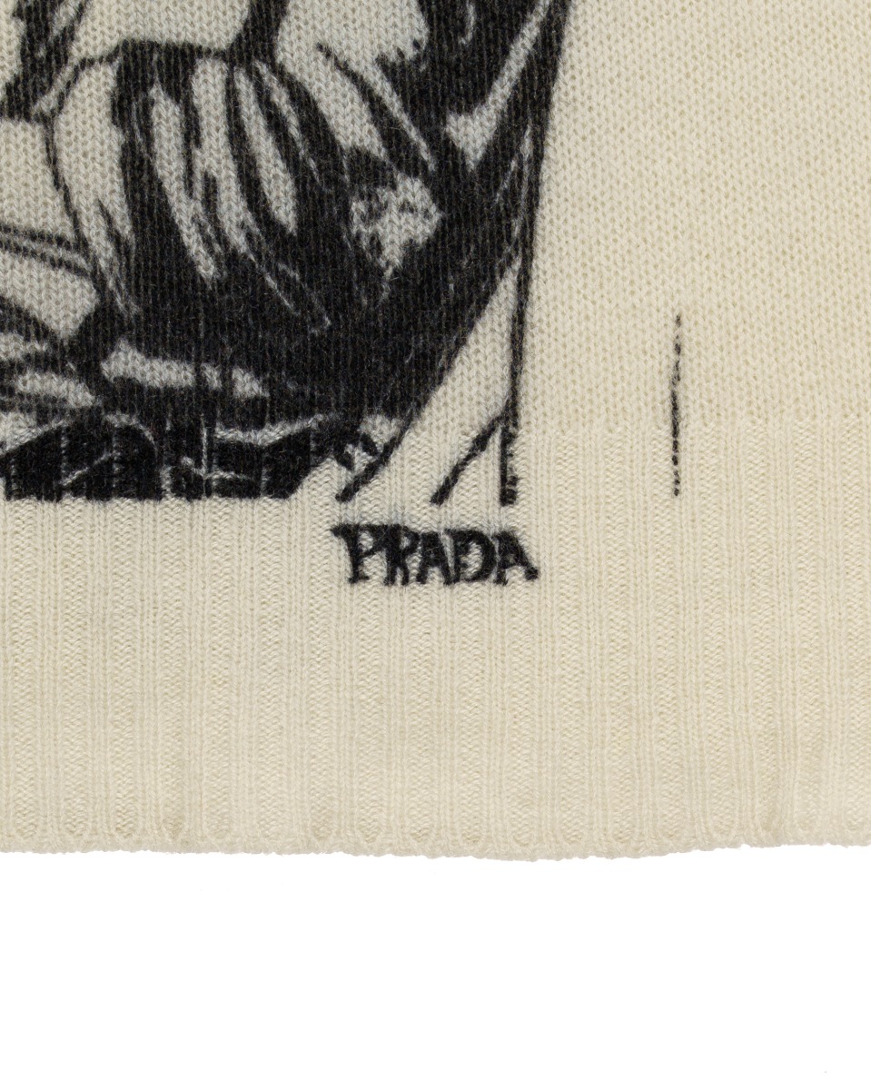 Prada Tarpé Mills inspired "Comic" cropped sweater thumbnail