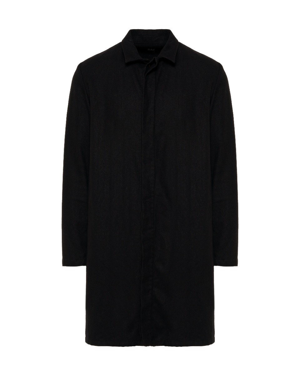 Raf by Raf Simons elongated double placket wool overshirt thumbnail