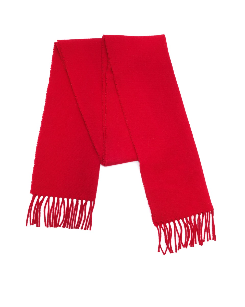 Raf Simons "Closer" red lambswool scarf thumbnail