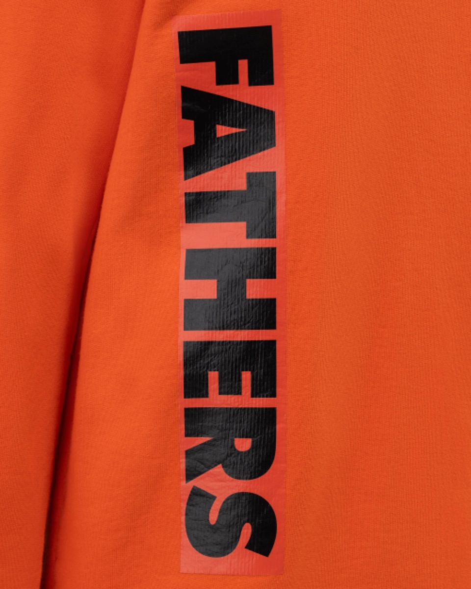 Raf Simons x Sterling Ruby Fathers orange crewneck sweatshirt thumbnail