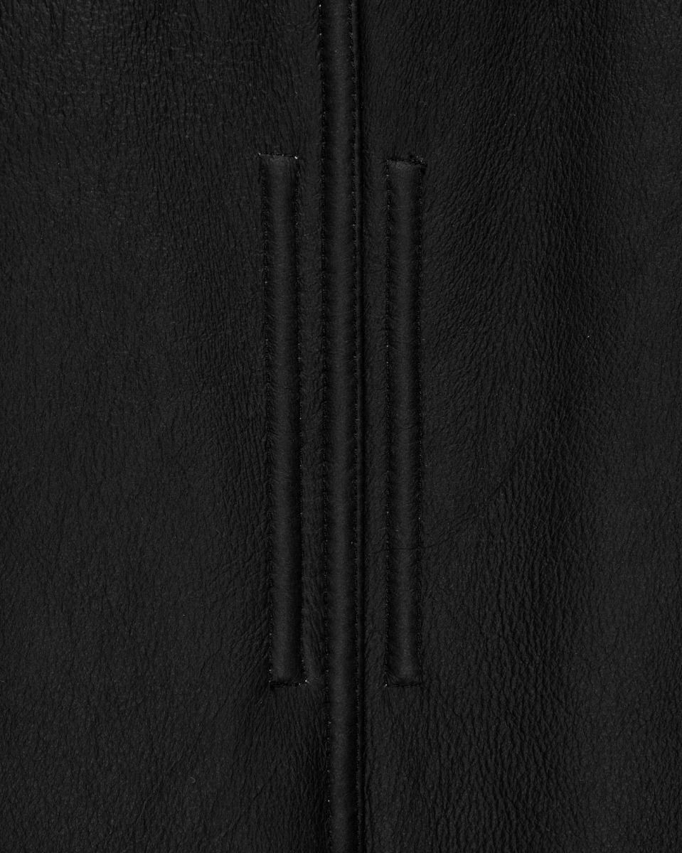 Rick Owens "SISYPHUS" lamb leather shearling bomber jacket thumbnail