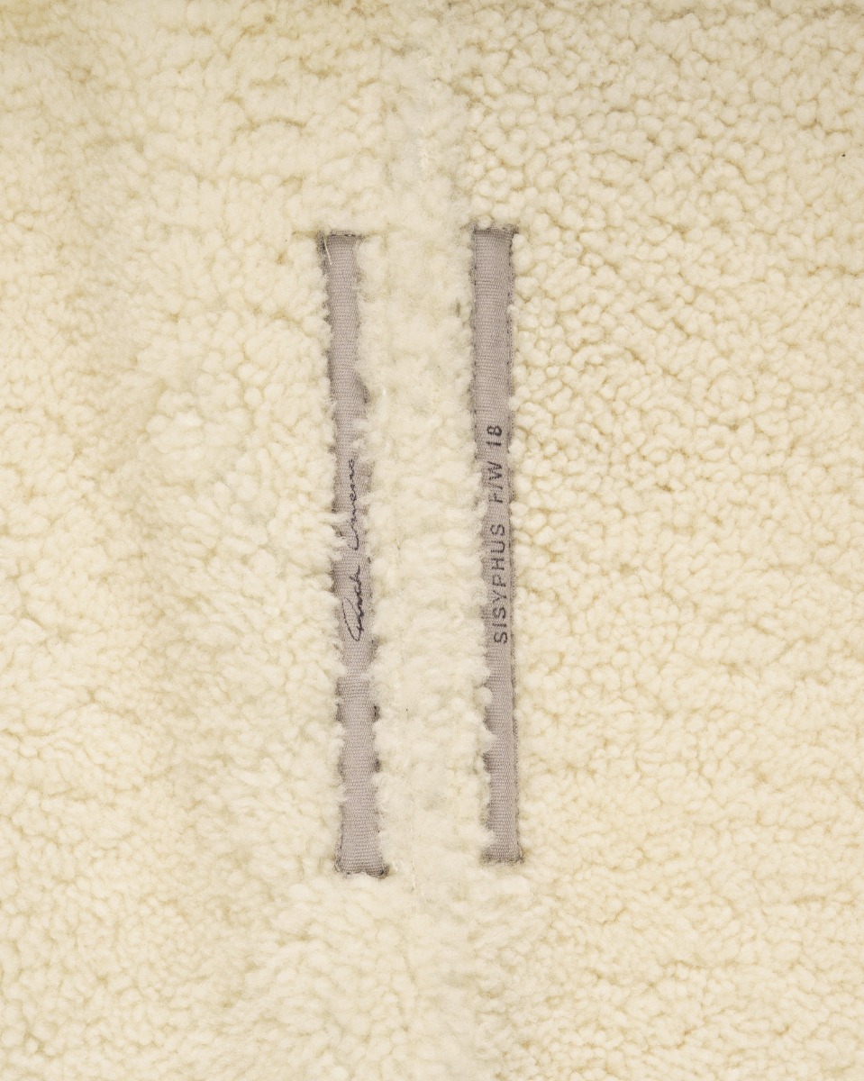 Rick Owens "SISYPHUS" lamb leather shearling bomber jacket thumbnail