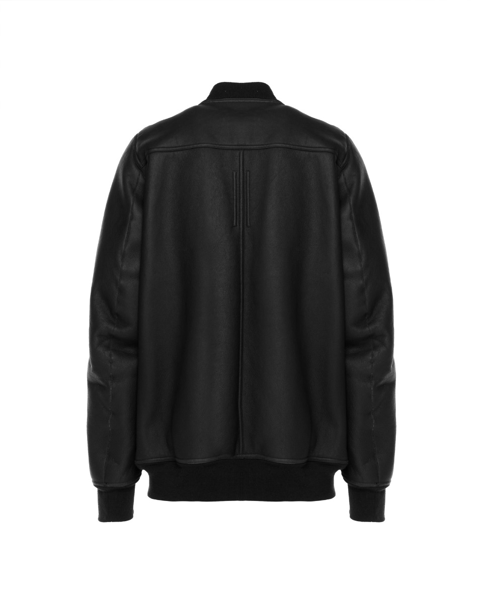Rick Owens "SISYPHUS" lamb leather shearling bomber jacket thumbnail
