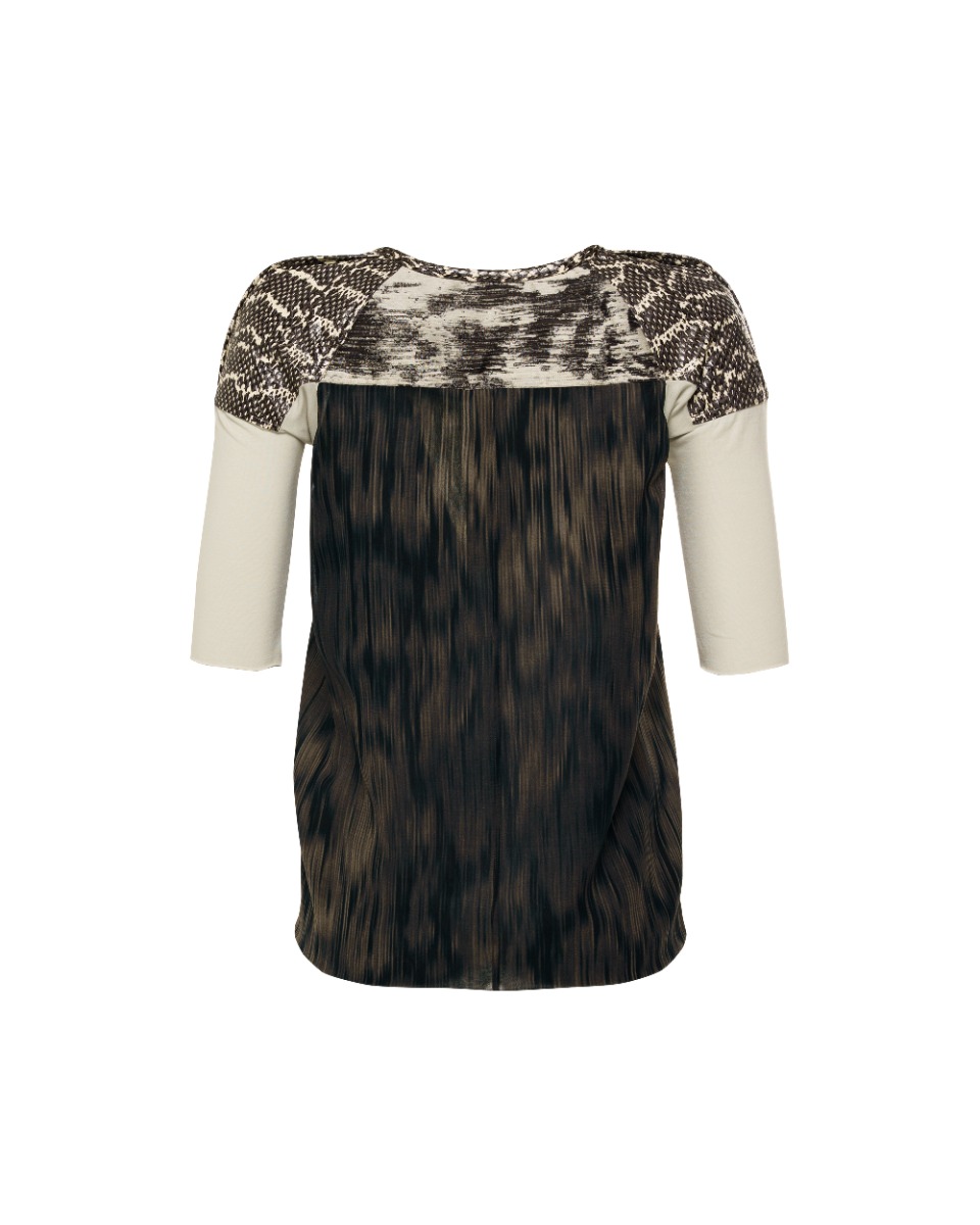 Rick Owens "WALRUS" snake leather silk blouse thumbnail