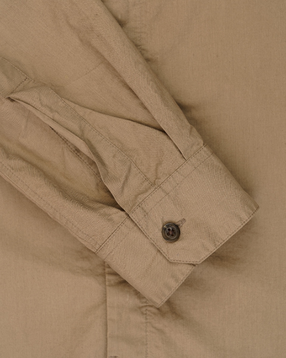 Rick Owens "PERFORMA" drape collar hidden placket button-up shirt thumbnail