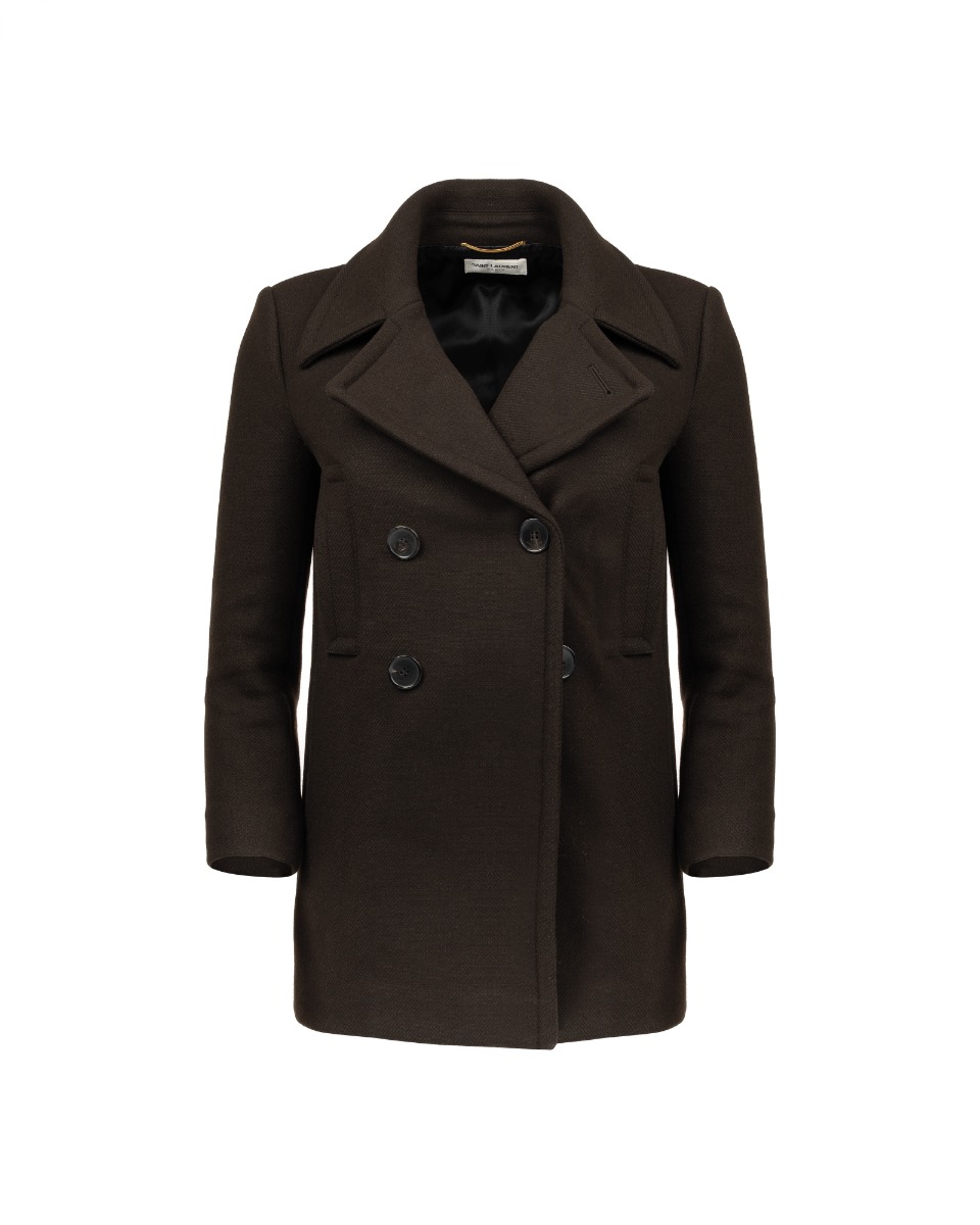 Saint Laurent Caban double-breasted laine coat thumbnail
