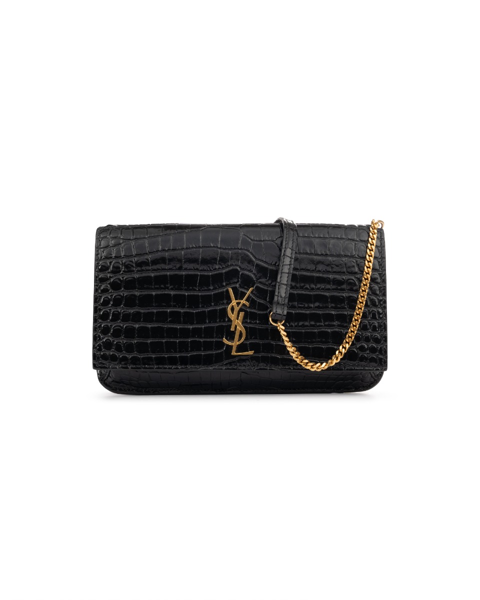 Saint Laurent Cassandre crocodile embossed bag  thumbnail