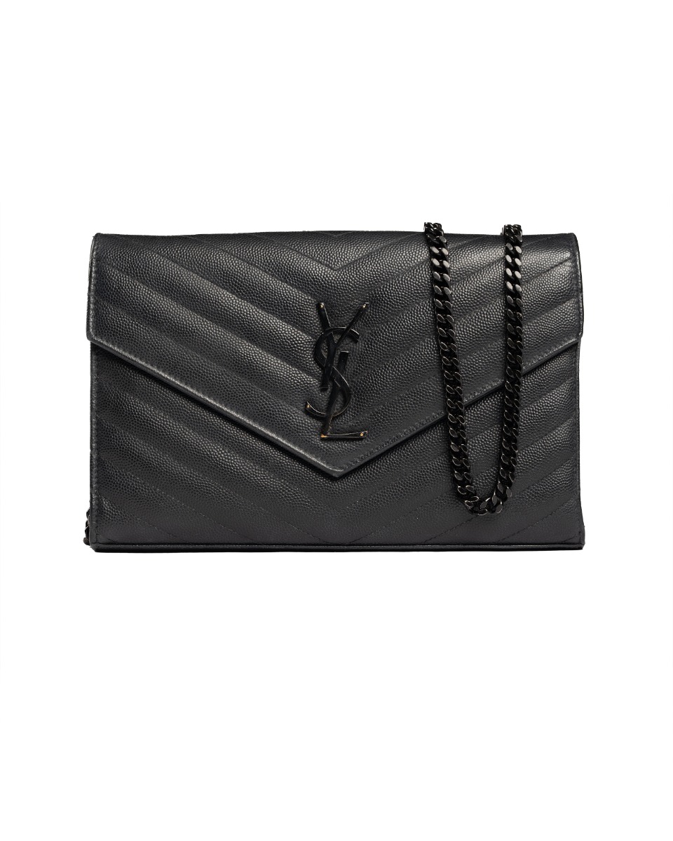 Saint Laurent Cassandre wallet on chain black shoulder bag thumbnail