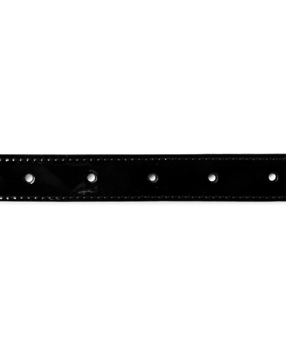 Saint Laurent crystal-embellished patent leather belt thumbnail
