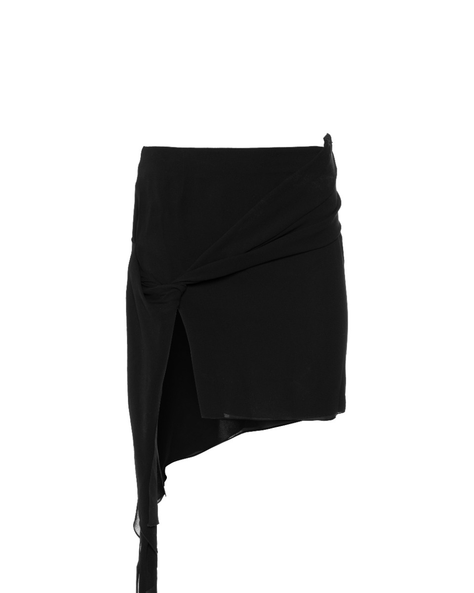 Saint Laurent jupe georgette de soie mini skirt thumbnail