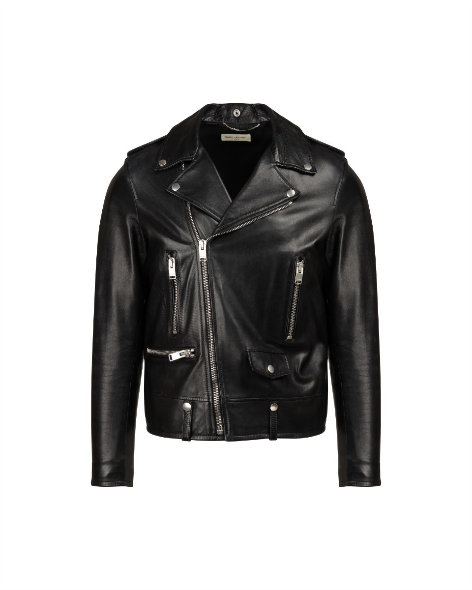 Saint Laurent Paris L01 lamb leather biker jacket thumbnail