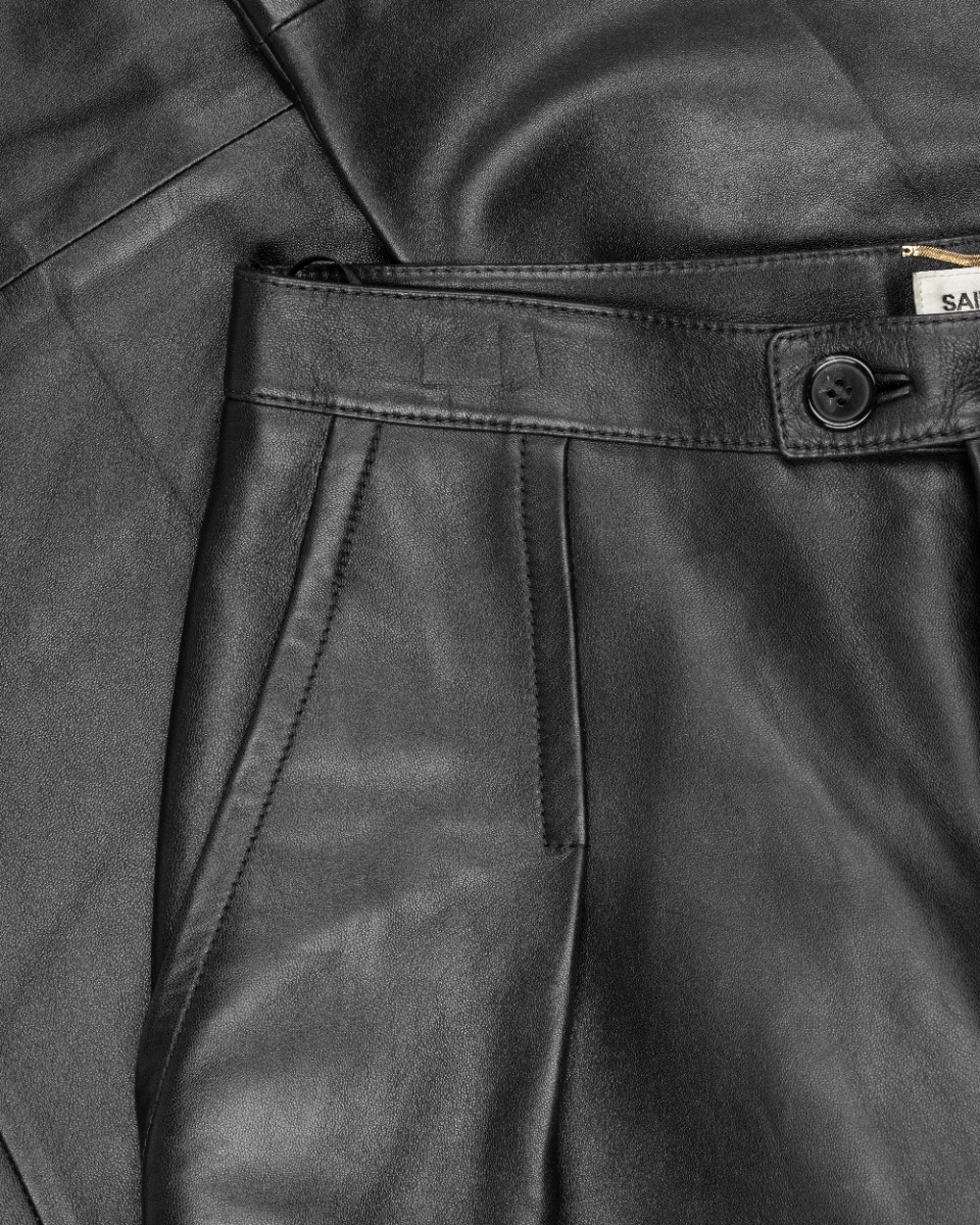 Saint Laurent lamb leather black pants thumbnail