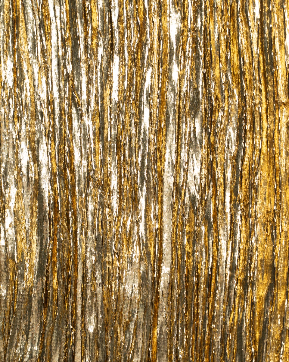 Saint Laurent metallic-effect pleated skirt thumbnail