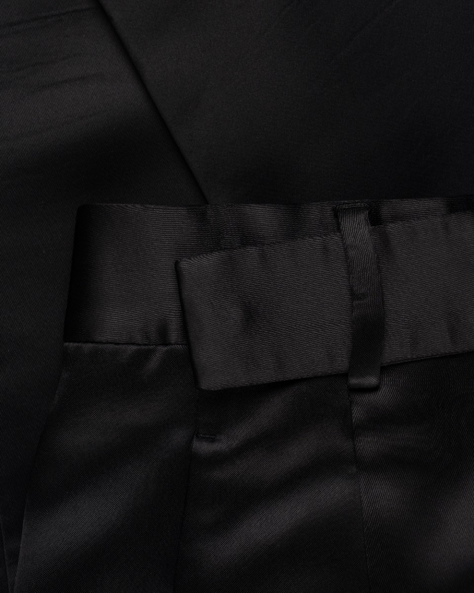 Saint Laurent silk high-waisted pants thumbnail