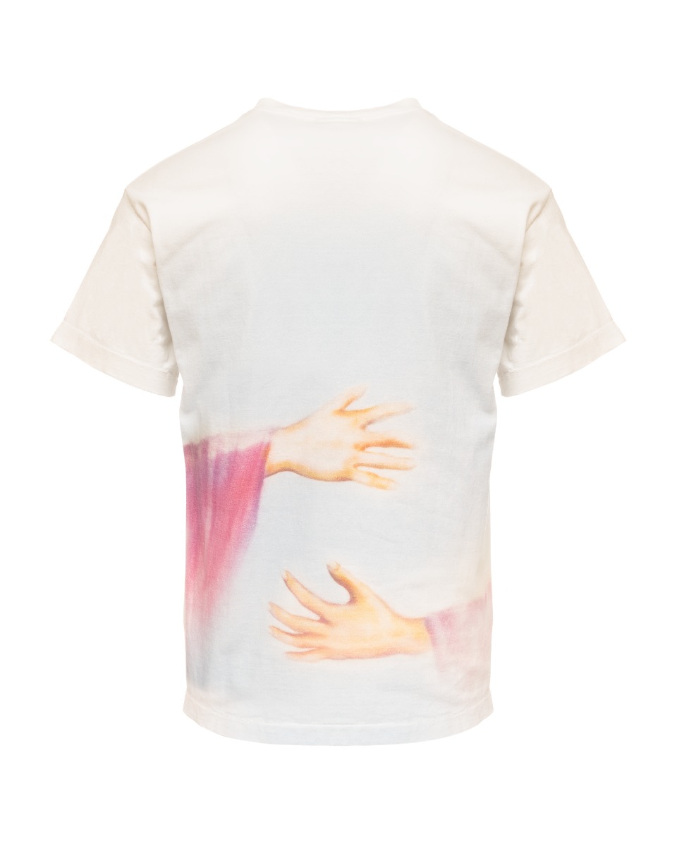 Saint Michael Mothers Arms white t-shirt thumbnail