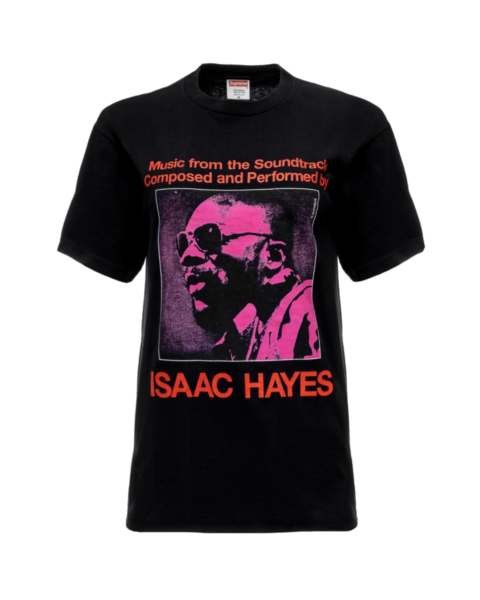 Supreme Isaac Hayes "SHAFT" black t-shirt thumbnail