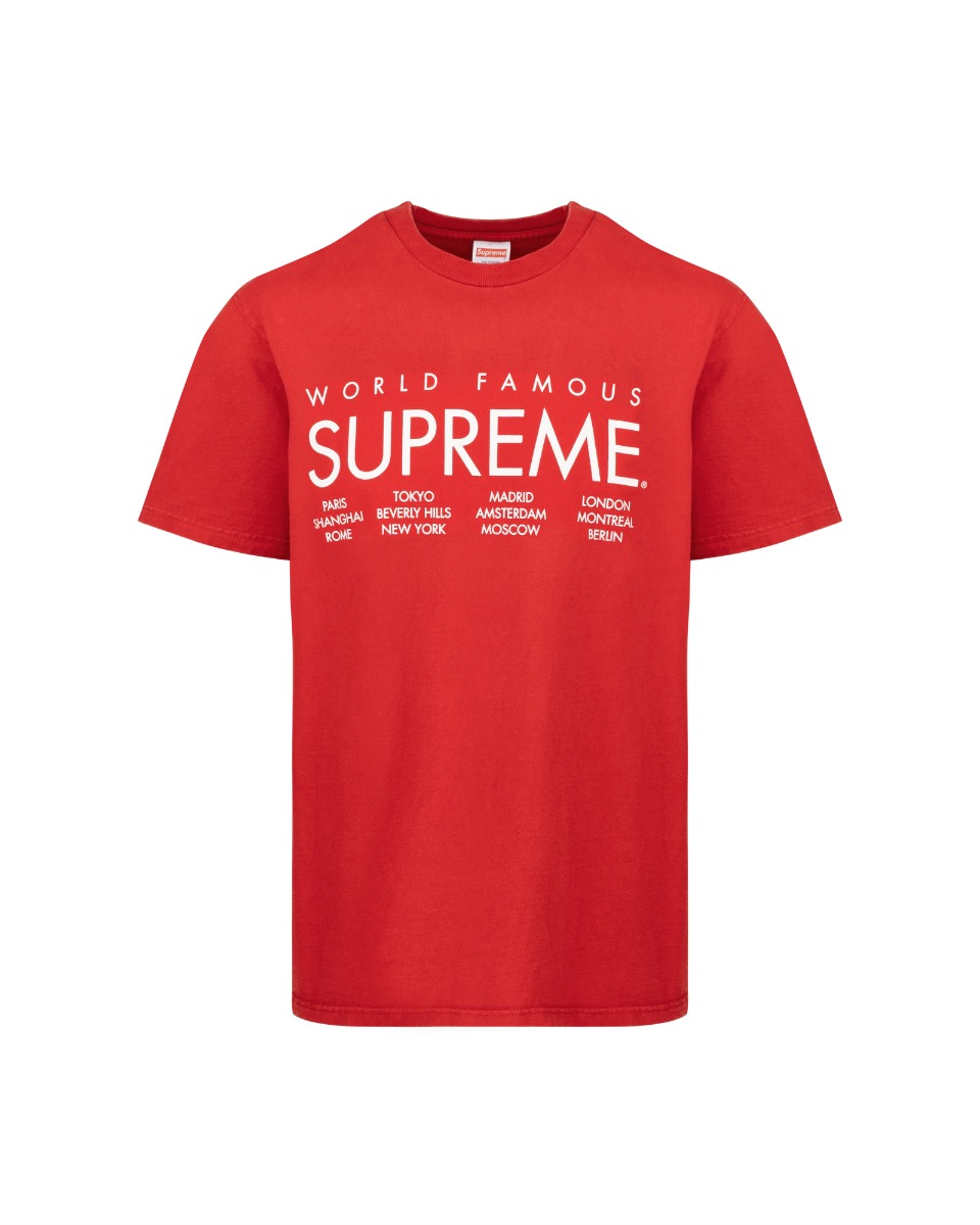 Supreme World Famous red t-shirt thumbnail