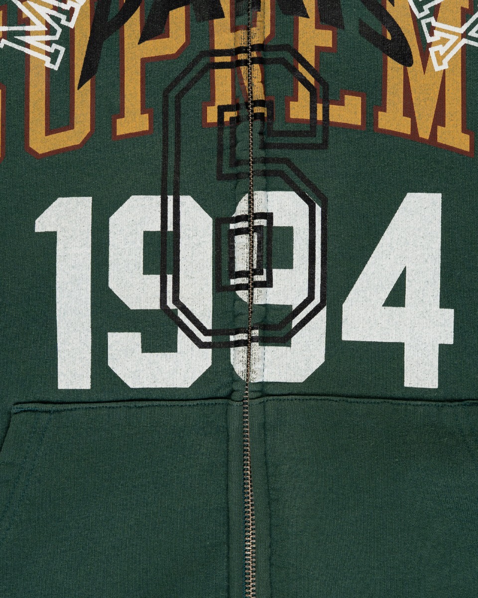 Supreme x MM6 Maison Margiela Dark Green zip-up hooded sweatshirt thumbnail