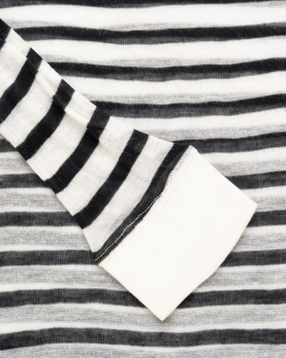 T by Alexander Wang see-through striped long sleeve t-shirt thumbnail