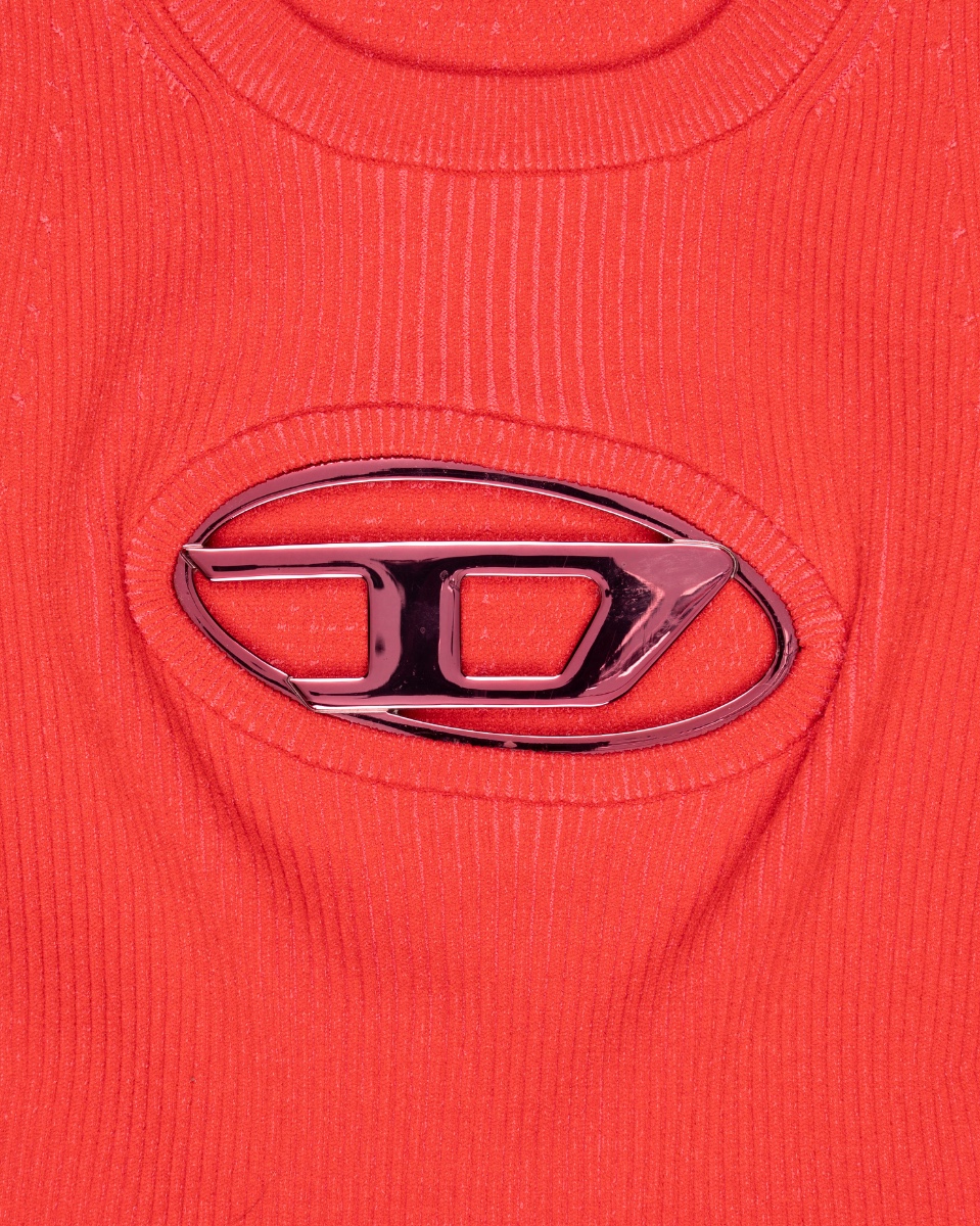 Diesel by Glenn Martens D-logo oval cut-out tank top t-shirt thumbnail