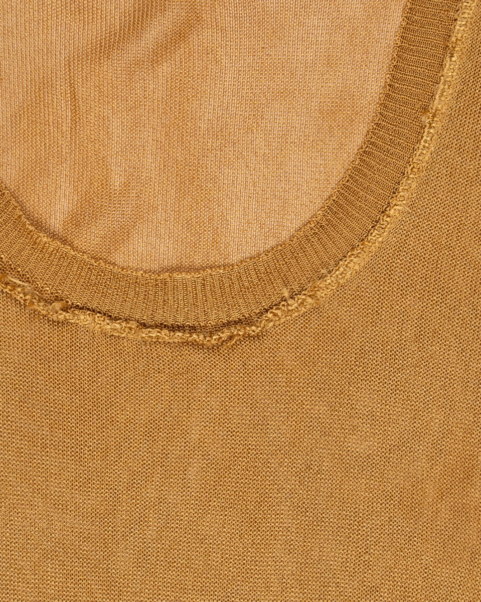 Maison Margiela MM6 metallic gold viscose tank top thumbnail