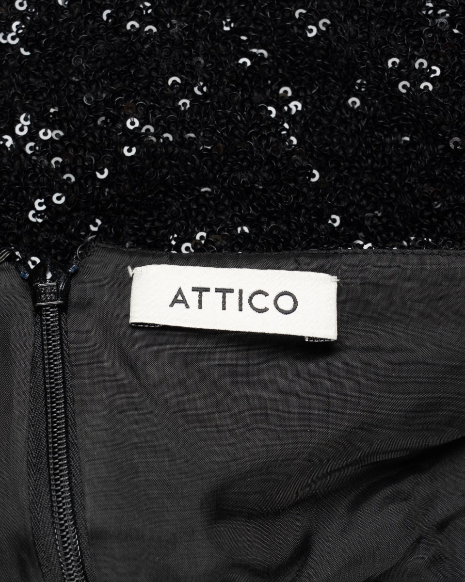 The Attico balloon-sleeve sequin-embellished blouse thumbnail