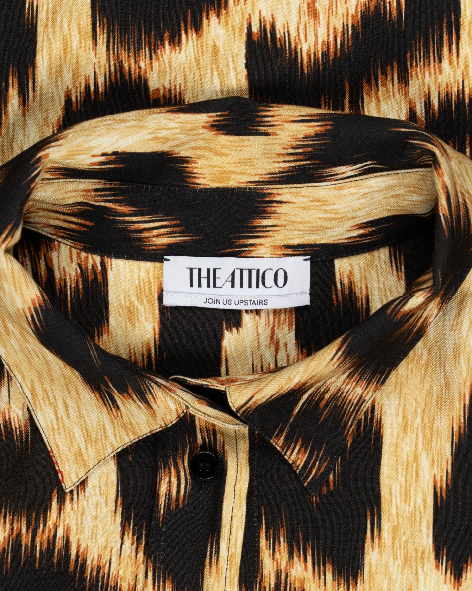The Attico Margot leopard mini dress thumbnail