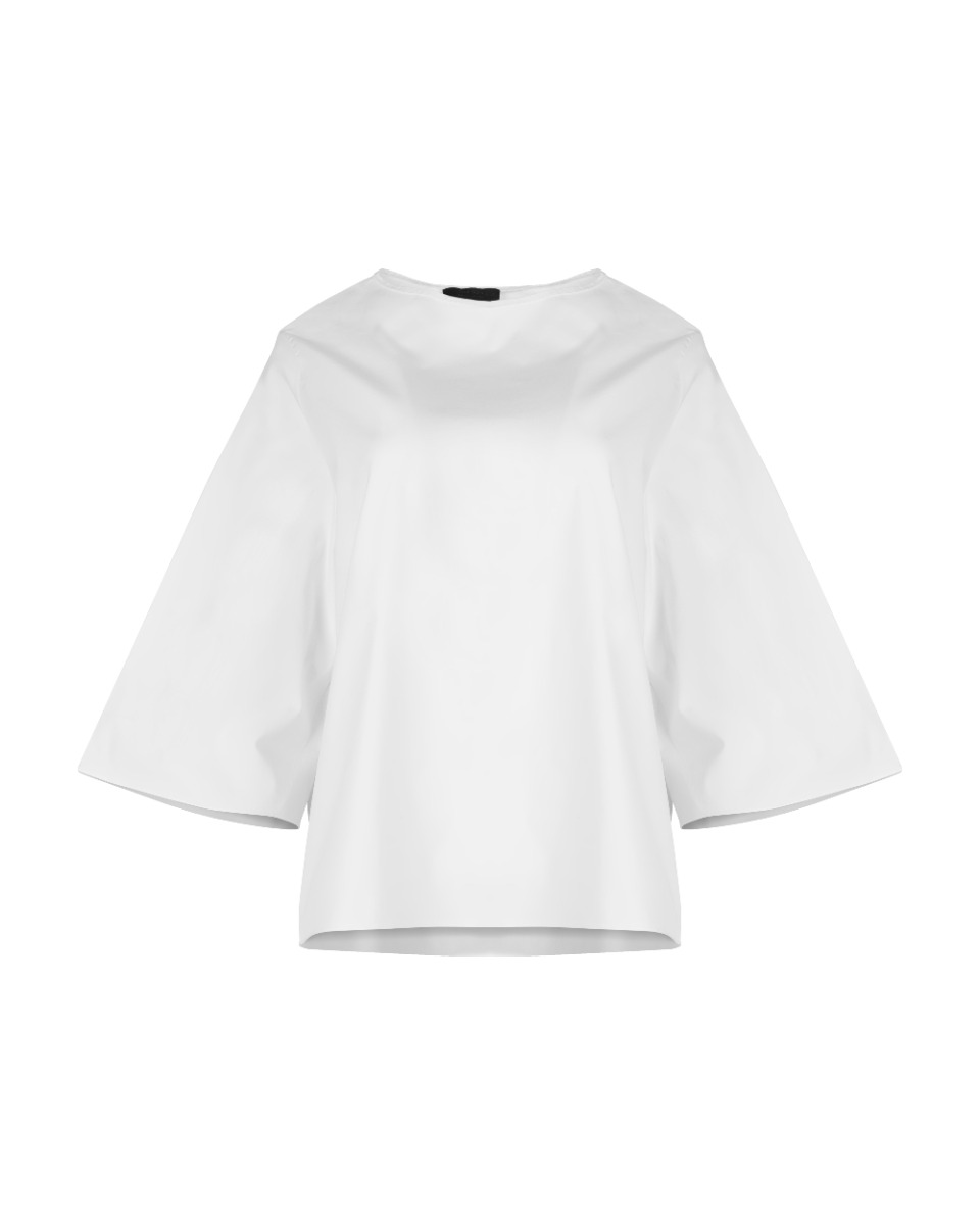The Row Boat-neck bell sleeves blouse thumbnail