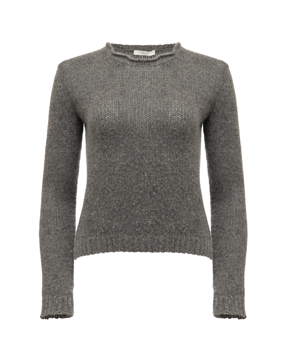 The Row grey cashmere knitted sweater  thumbnail
