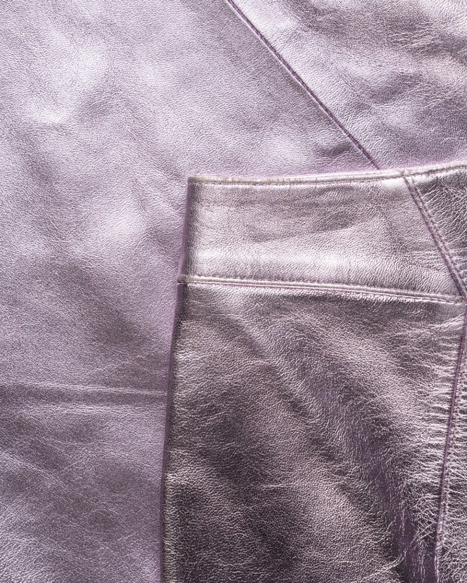 Thierry Mugler Couture faux-leather pink pencil skirt thumbnail