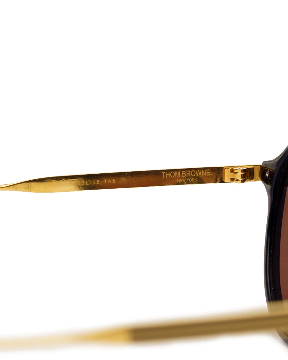 Thom Browne New York TB-809-C-NVY-GLD aviator sunglasses thumbnail