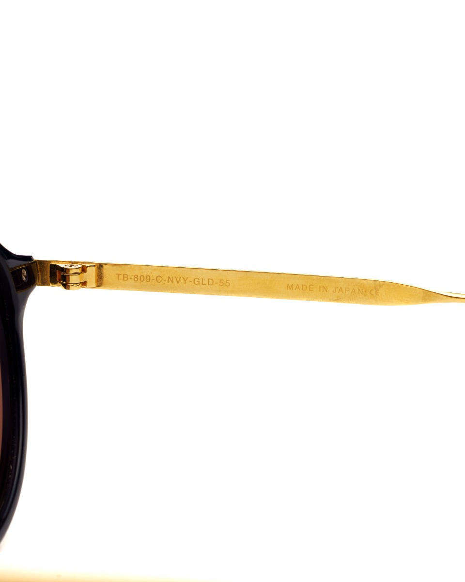 Thom Browne New York TB-809-C-NVY-GLD aviator sunglasses thumbnail