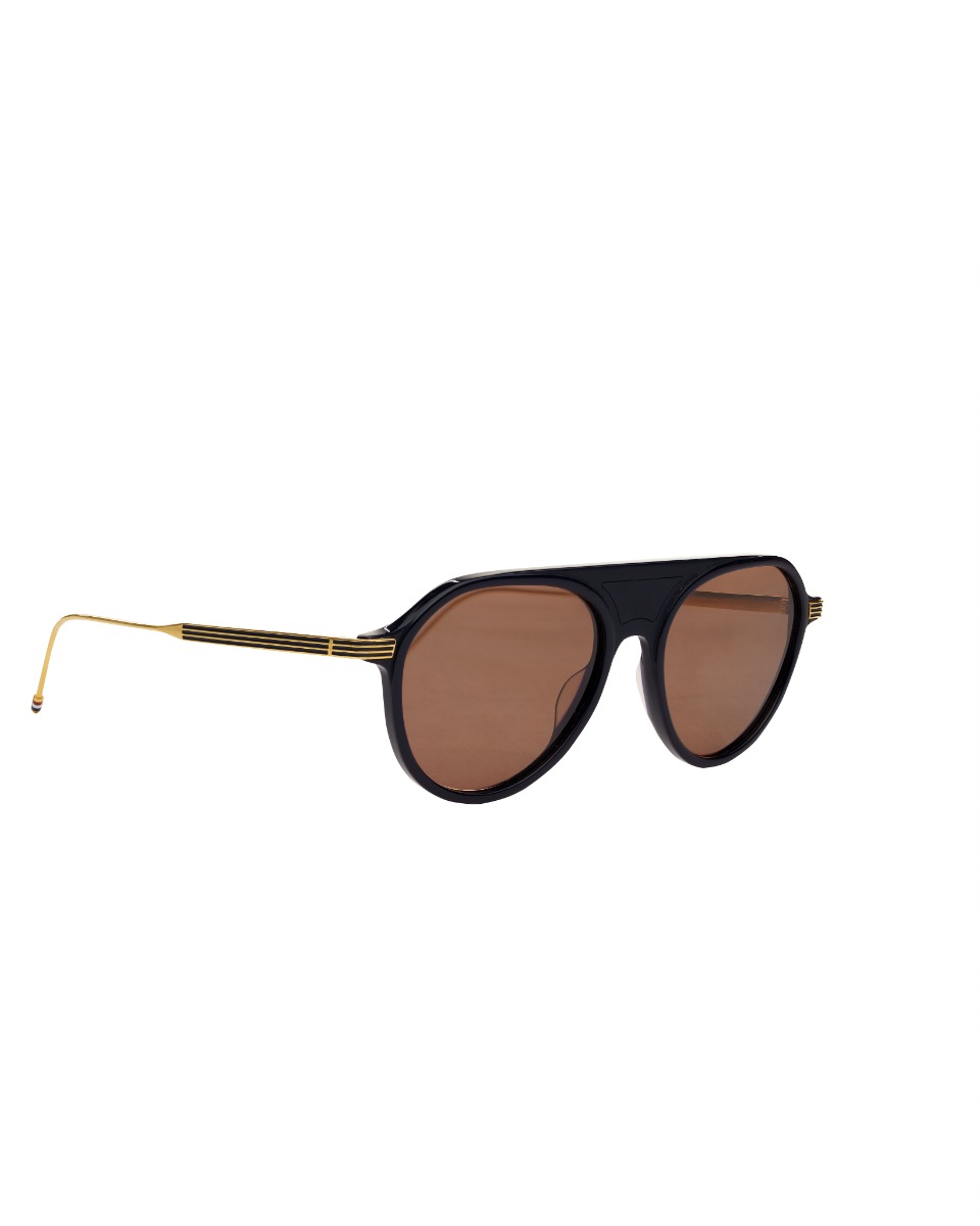 Thom Browne New York TB-809-C-NVY-GLD aviator sunglasses thumbnail