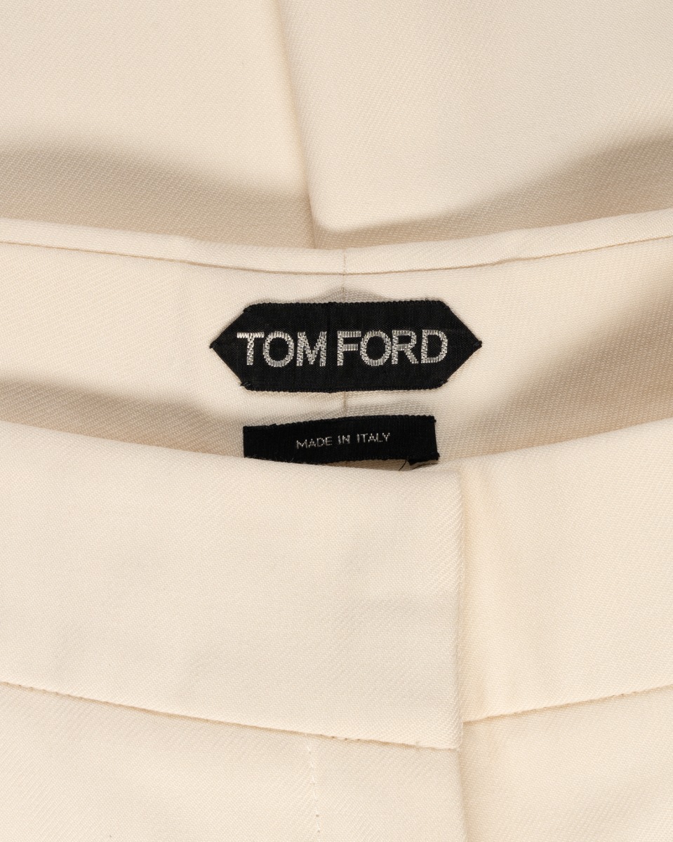 Tom Ford single-breasted Chalk white blazer jacket & formal laine pants thumbnail