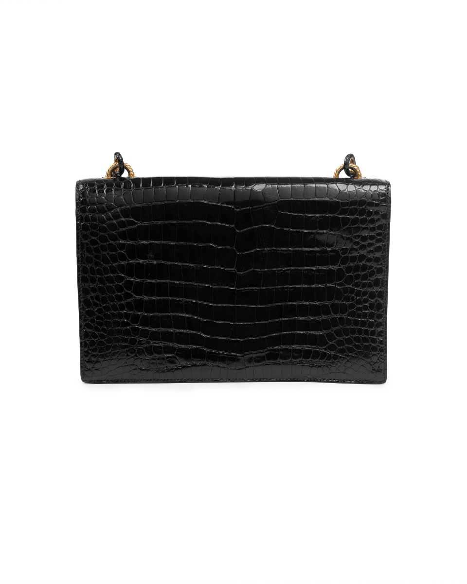 Hermes Sac Cordeliere crocodile black bag thumbnail