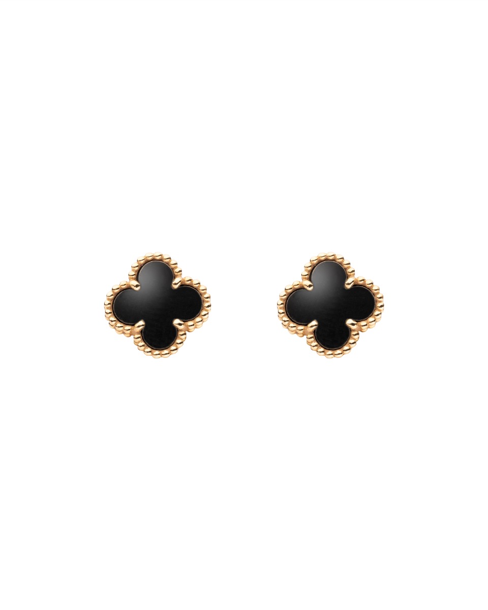 Van Cleef & Arpels Sweet Alhambra onyx earstuds thumbnail