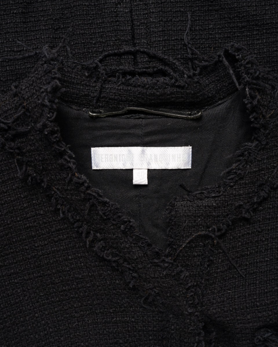 Veronique Branquinho distressed military black blazer jacket thumbnail