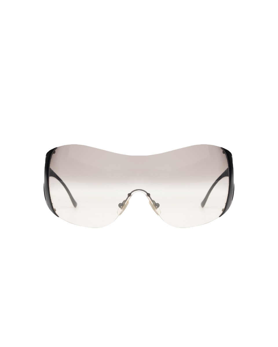 Versace shield onyx black sunglasses thumbnail