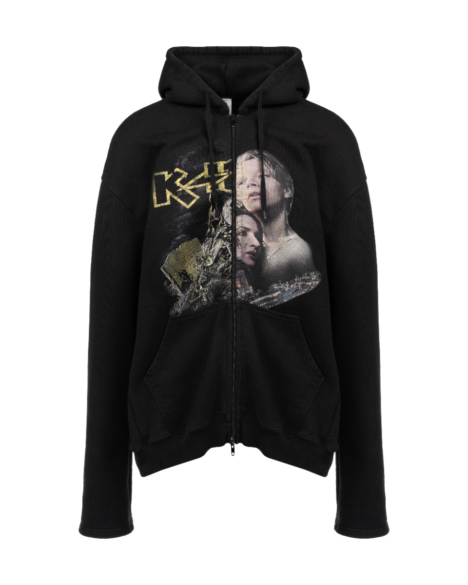 Vetements Kiss/Titanic split zip-up sweatshirt thumbnail