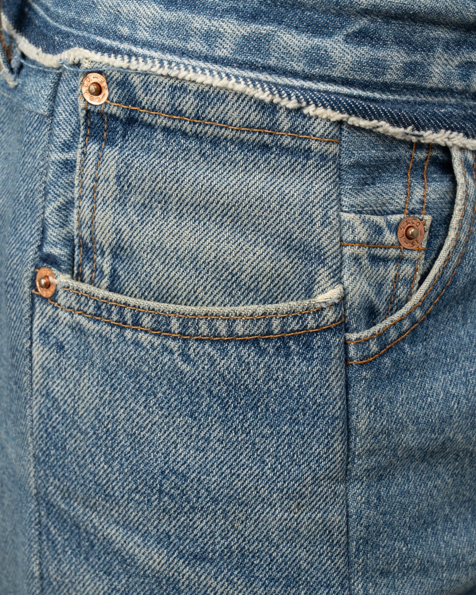 Vetements Levi's Strauss reconstructed light wash straight denim pants thumbnail