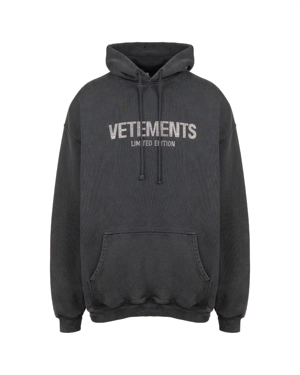 Vetements Limited Edition Crystal logo oversized hoodie thumbnail
