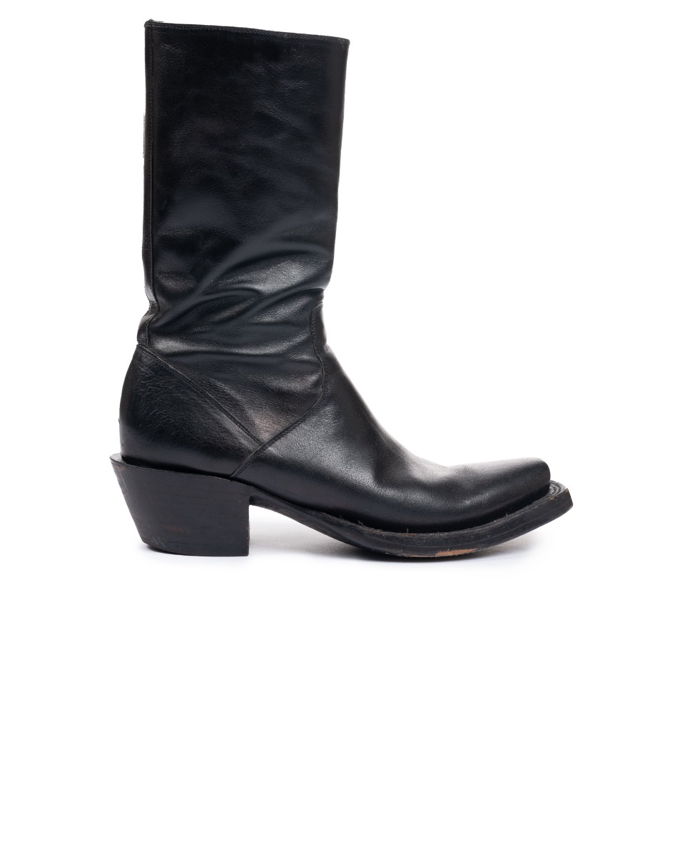 Vetements + Lucchese Cuban-heel leather boots