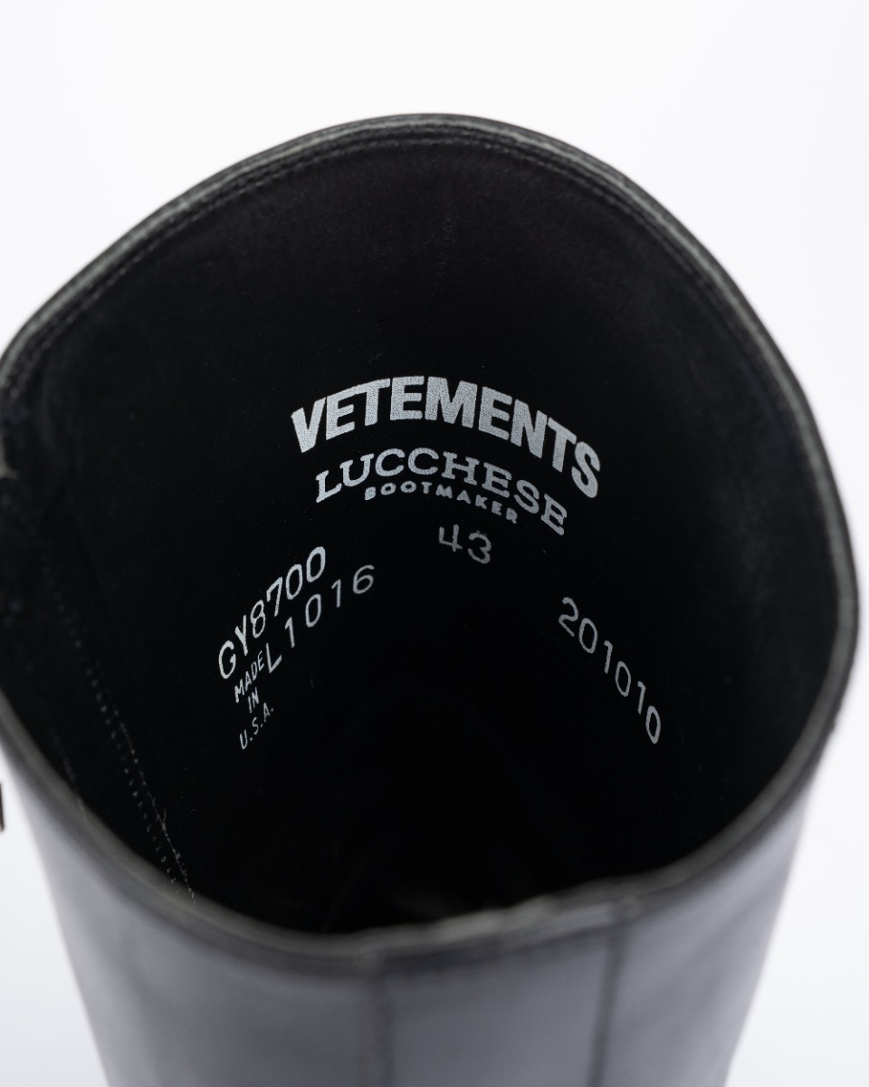 Vetements + Lucchese Cuban-heel leather boots thumbnail