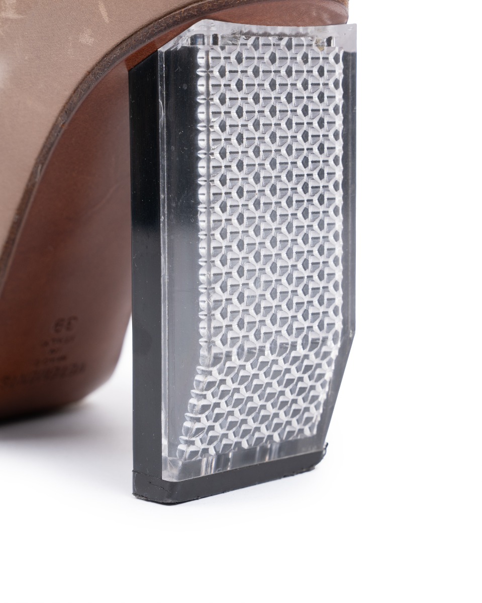 Vetements Reflector leather ankle beige boots thumbnail