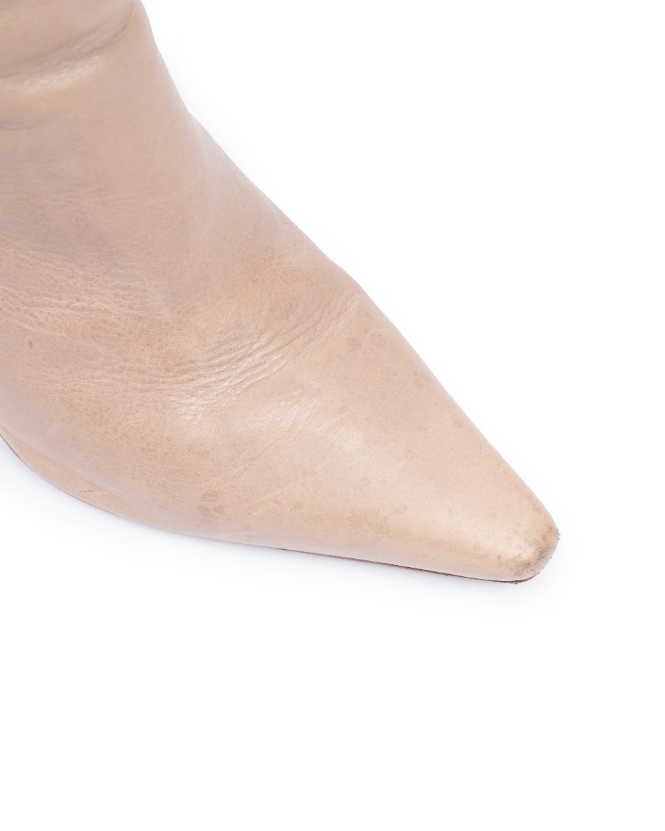 Vetements Reflector leather ankle beige boots thumbnail