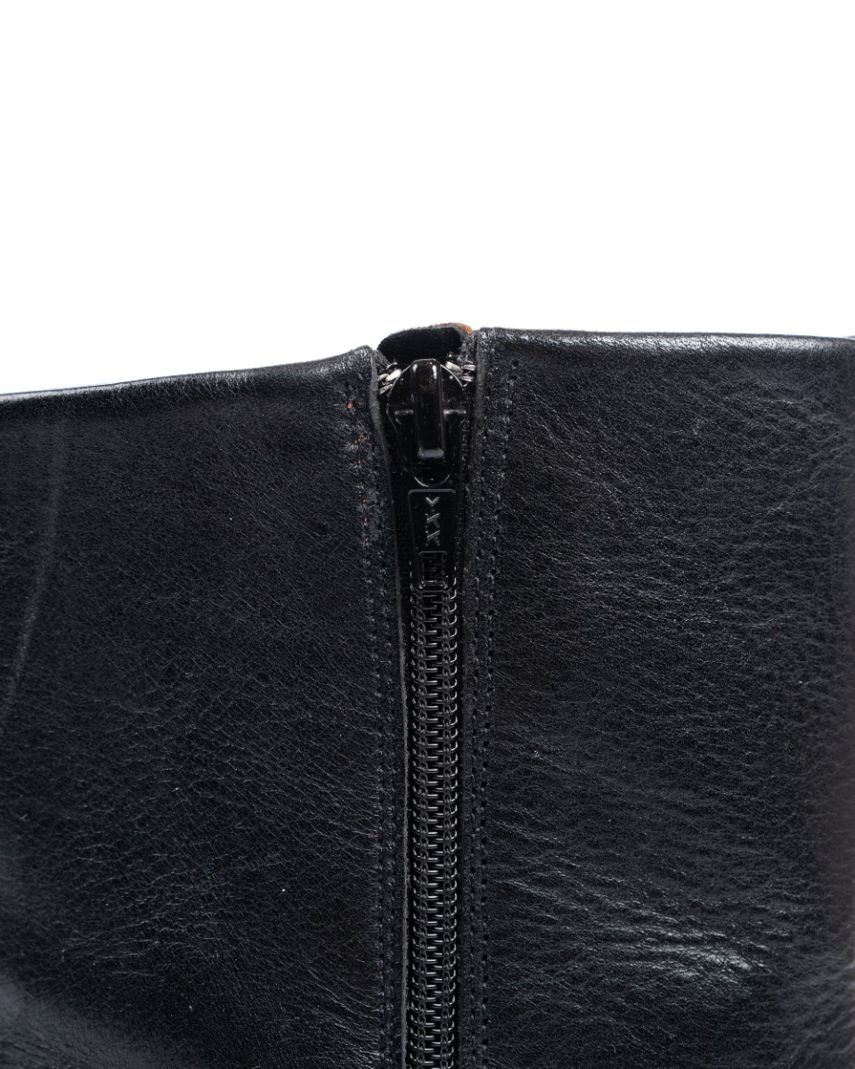 Vetements Reflector leather ankle black boots  thumbnail